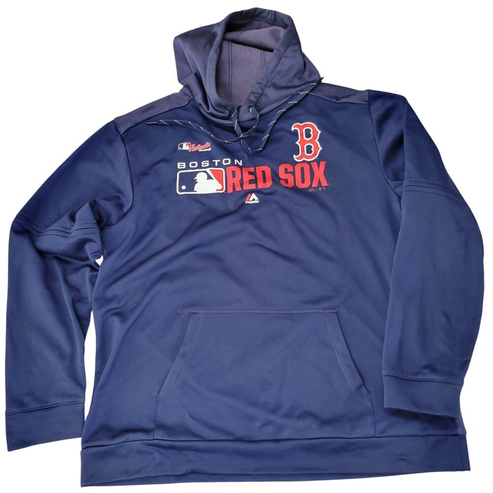 Boston Red Sox MLB Majestic Authentic Collection Navy Blue Hoodie Size XL
